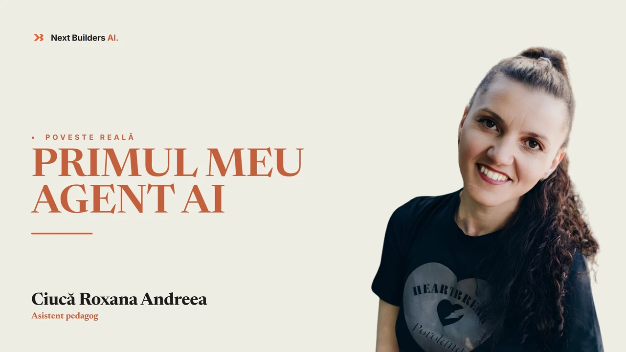 Cadru din interviul video cu Ciucă Roxana Andreea