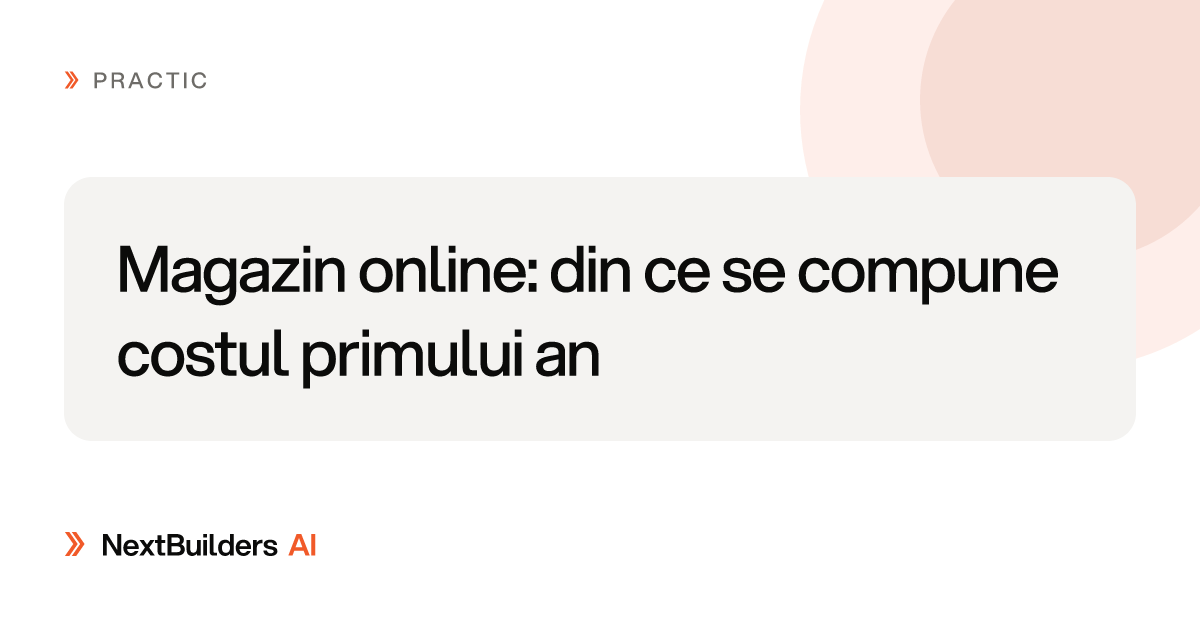 Magazin online: din ce se compune costul primului an