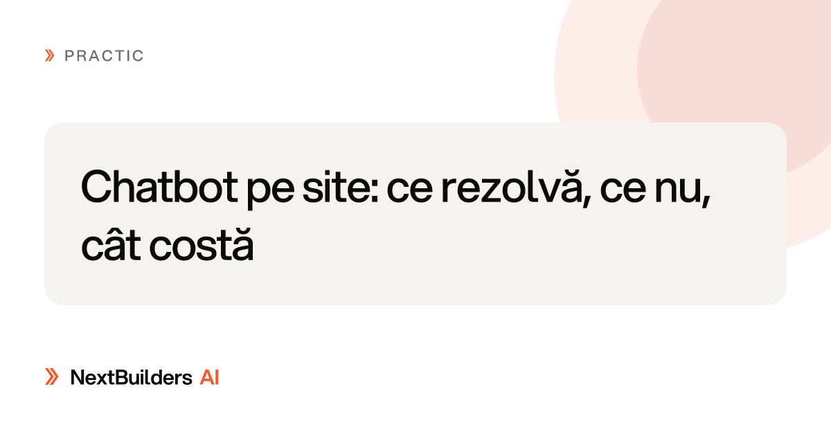 Chatbot pe site: ce rezolvă, ce nu, cât costă