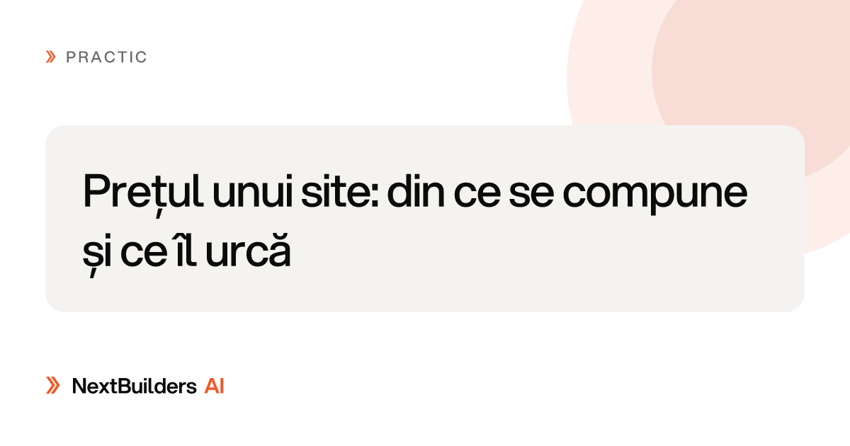 Prețul unui site: din ce se compune și ce îl urcă