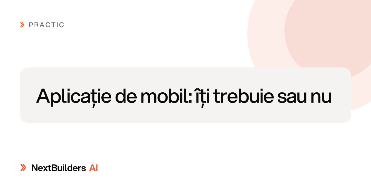 Aplicație de mobil: îți trebuie sau nu