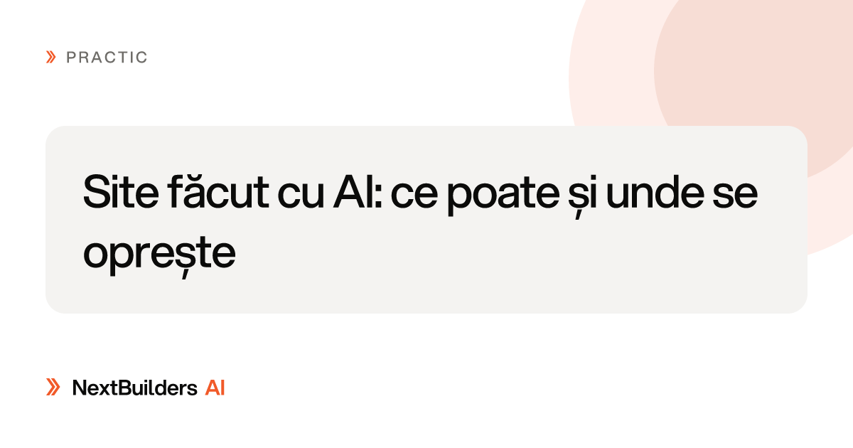 Site făcut cu AI: ce poate și unde se oprește